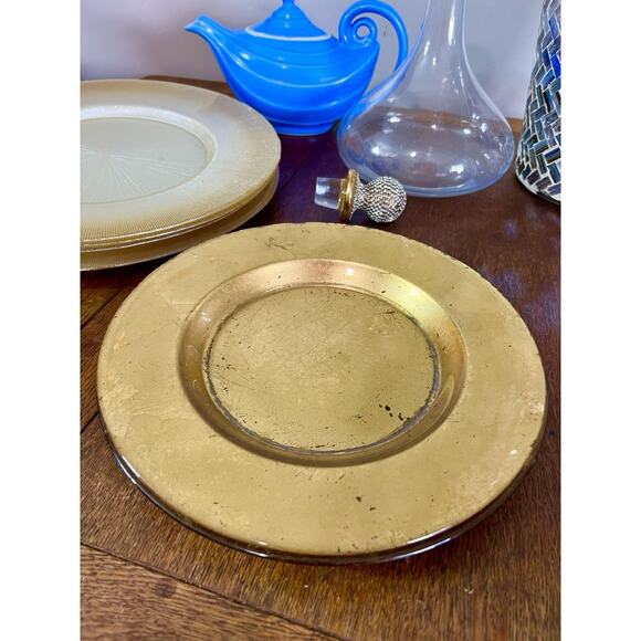 Z Gallerie Paramount Collection Chargers in Gold - Set of 2 - Picture 9 of 9